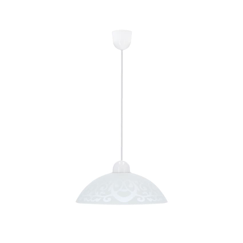 Závesná lampa Bronte 1X60W E27 tienidlo biele so vzorom