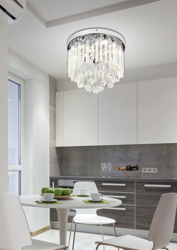 LED stropná lampa 28cm ATELLA CHROME 1