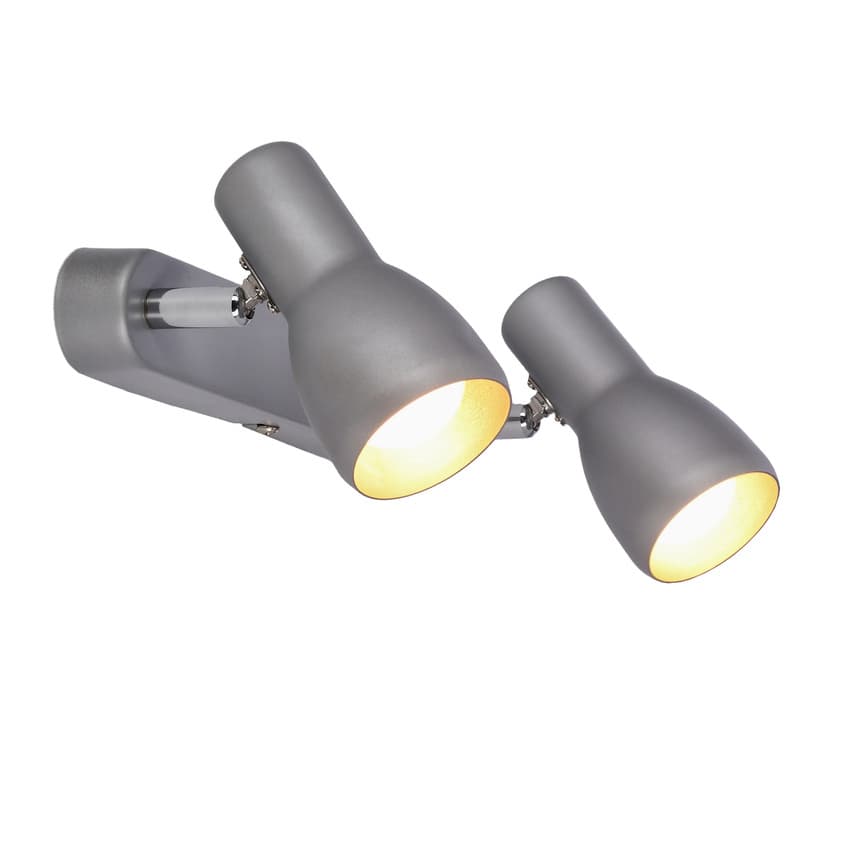 Nástenná stropná lampa strieborný pásik 2x40W Picardo