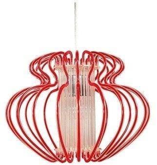 Červená závesná lampa 45x33cm Imperia
