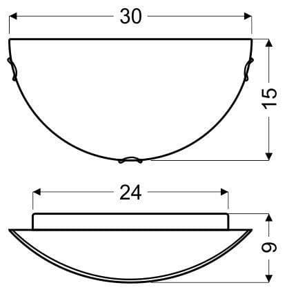 Stropná lampa Palina 1/2 žltá 1