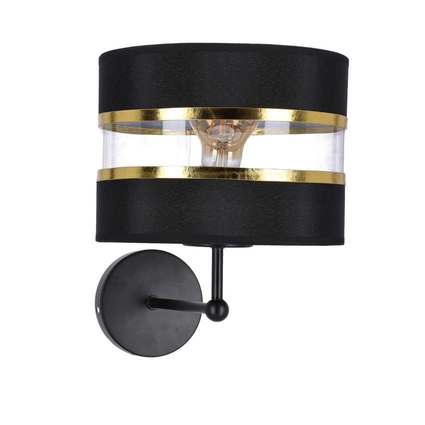 Nástenná lampa Andy, čierna, tienidlo 1x40W E27
