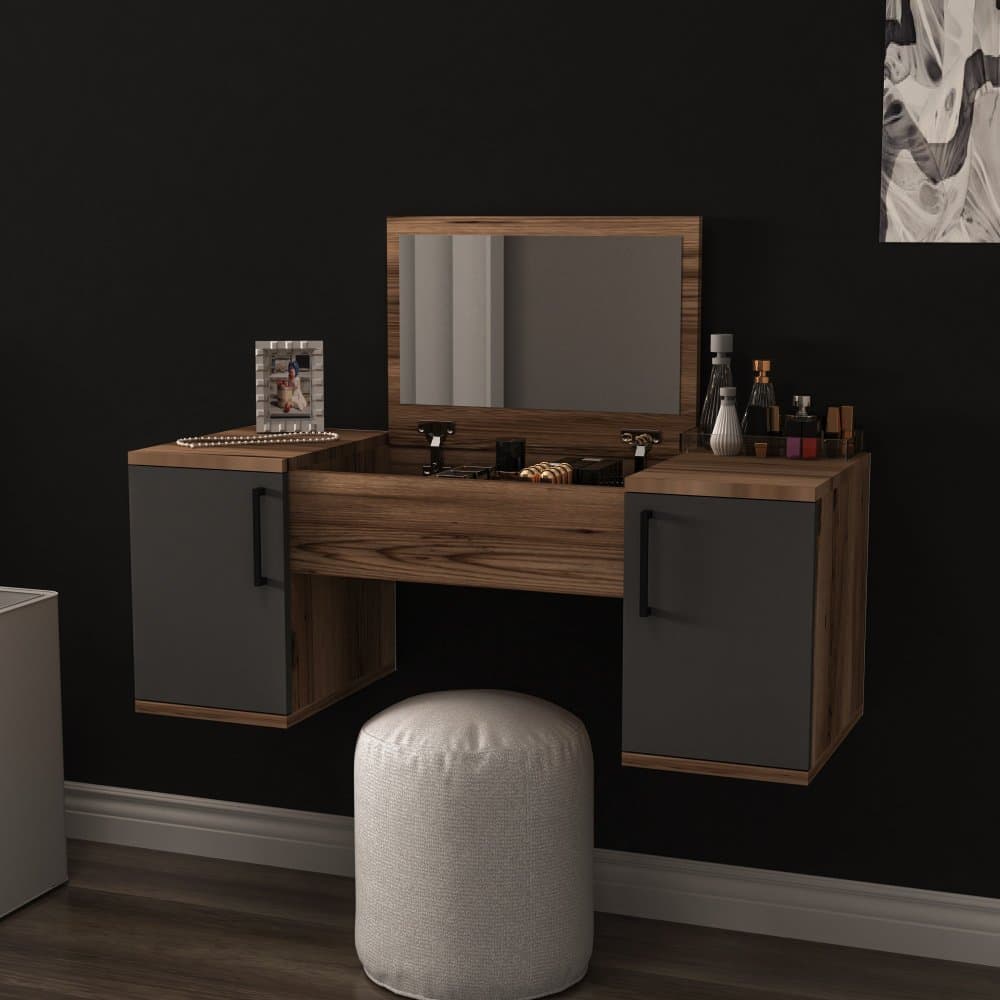 Toaletný stolík Mercan - Light Walnut, Anthracite 1