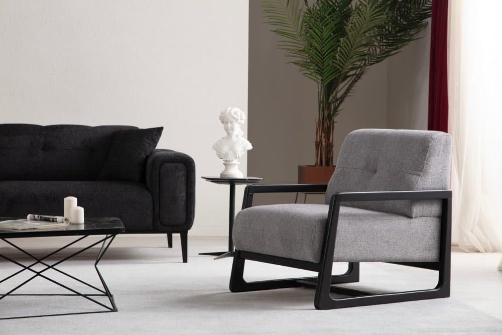 Kreslo ušiak Athena Bergere - Light Grey
