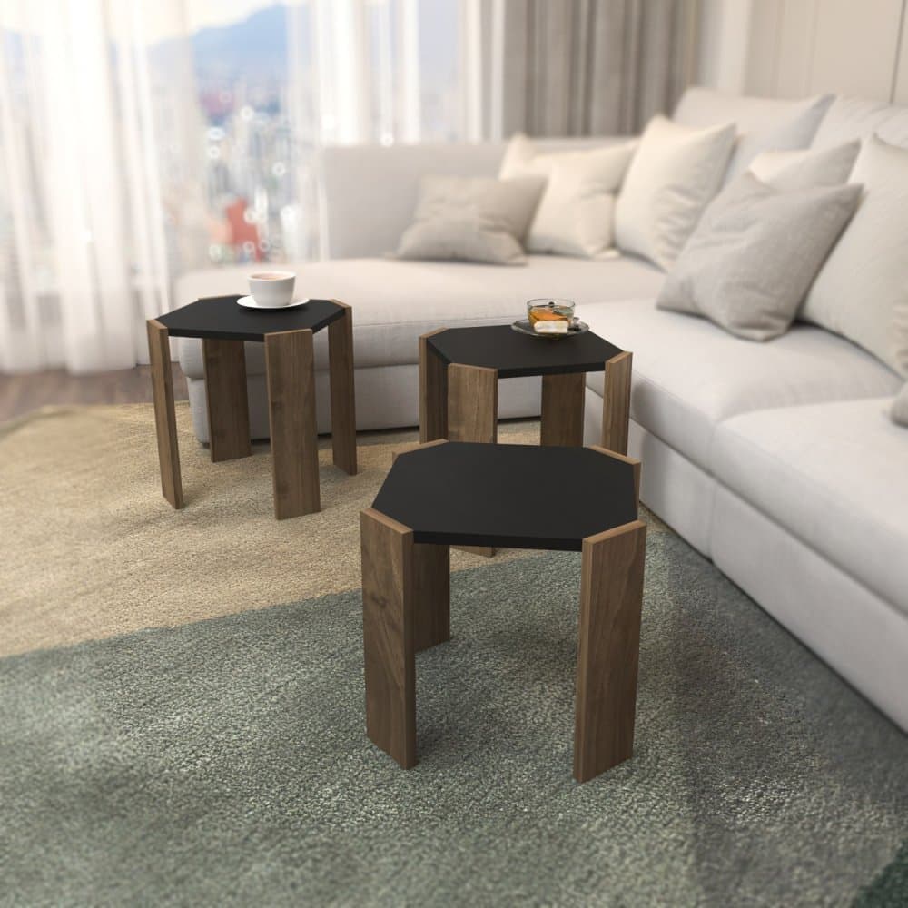 Konferenčný stolík Lori - Anthracite, Walnut 1