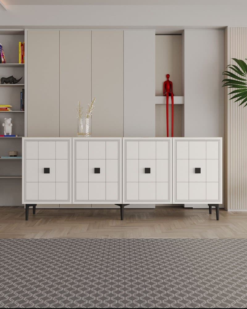 Konzolový stolík Yuka 150 - Sapphire Oak, White 1