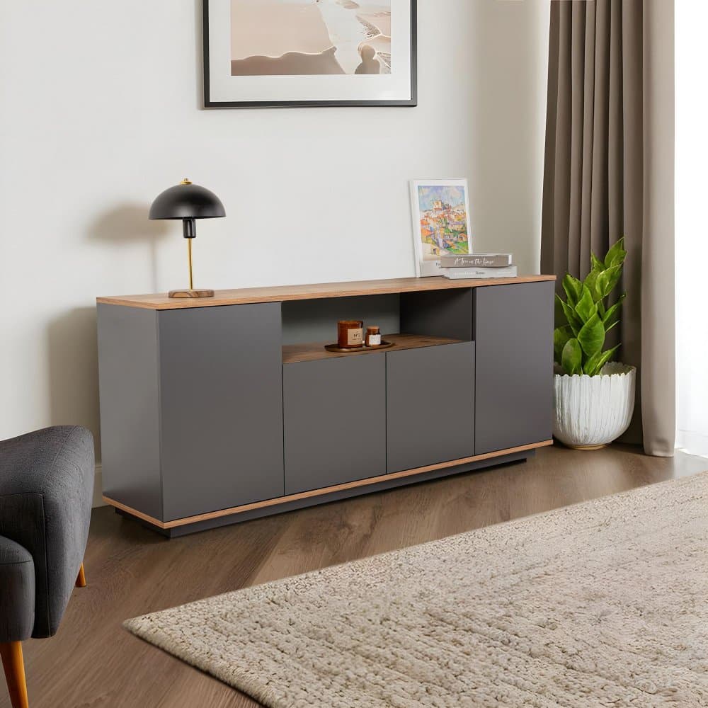 Konzolový stolík Arista - Anthracite, Atlantic Pine 1