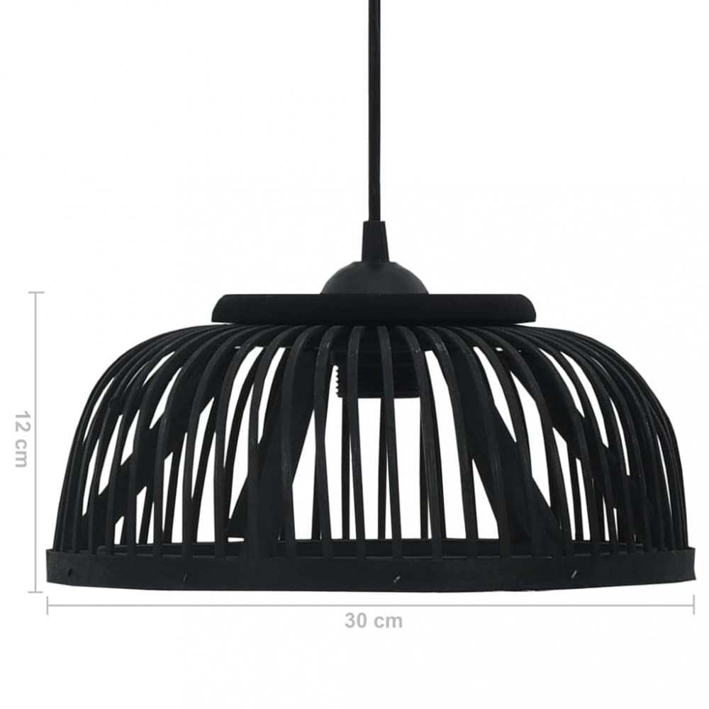 Závesná lampa bambus čierna Dekorhome 1