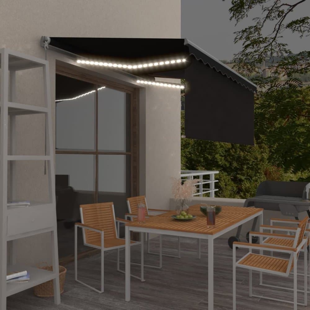 Ručne zaťahovacia markíza s roletou a LED 600x300 cm Dekorhome