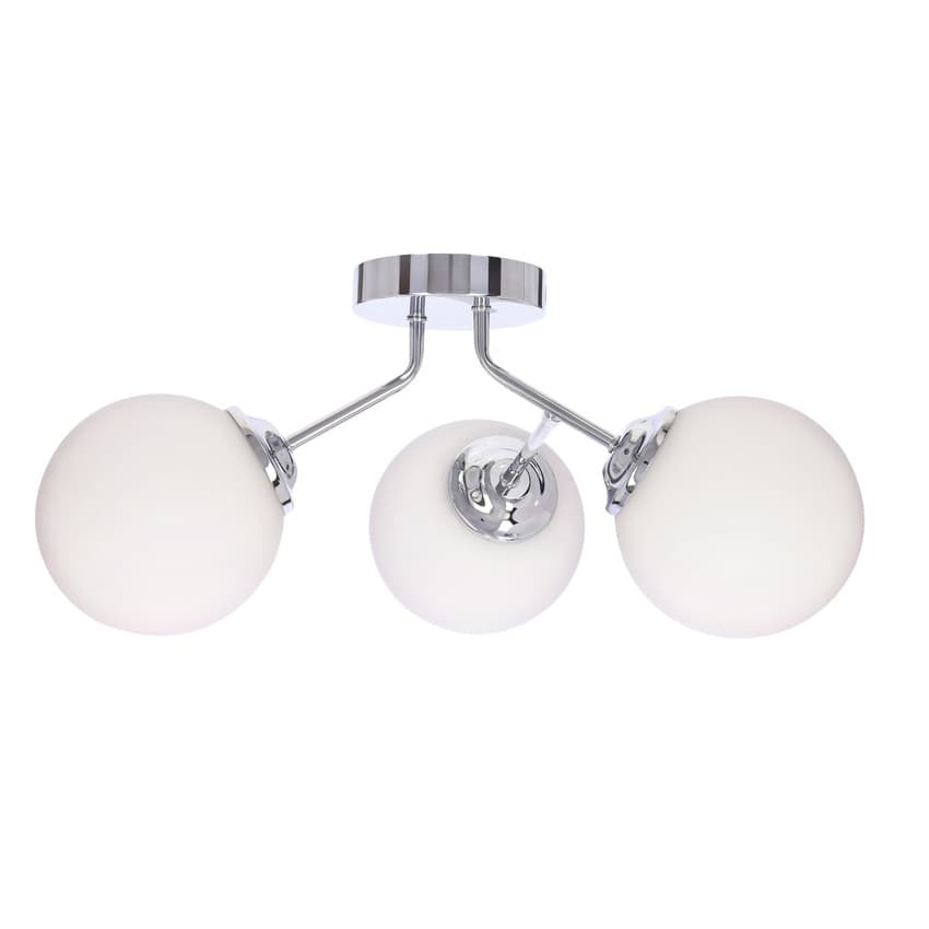 Nástenná lampa BELWEDER chrómová 3x40W E14 biele tienidlo 1