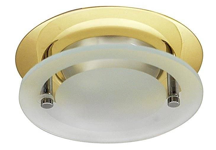 Pevná stropná lampa, mosadz, so sklom OZS-07 1