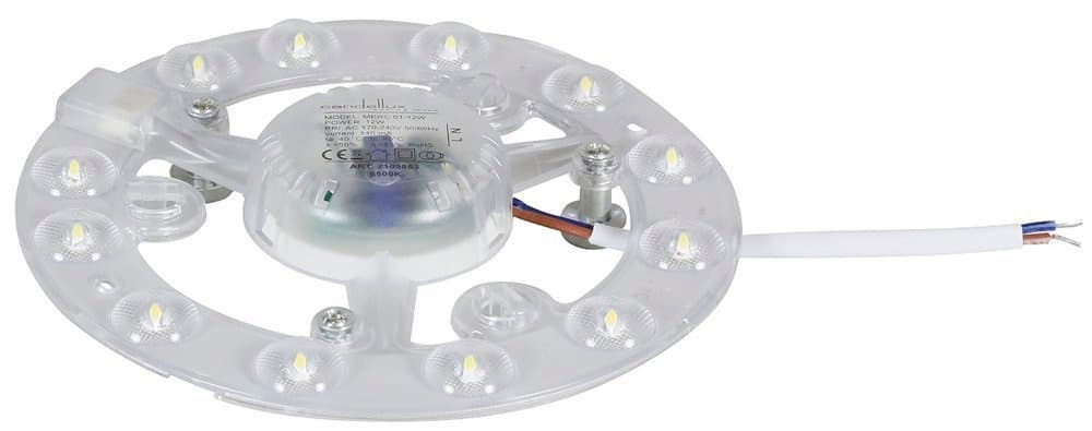 LED panel 12W 4000K 13cm neutrálna biela rozeta pre stropné svietidlo Merc01 1