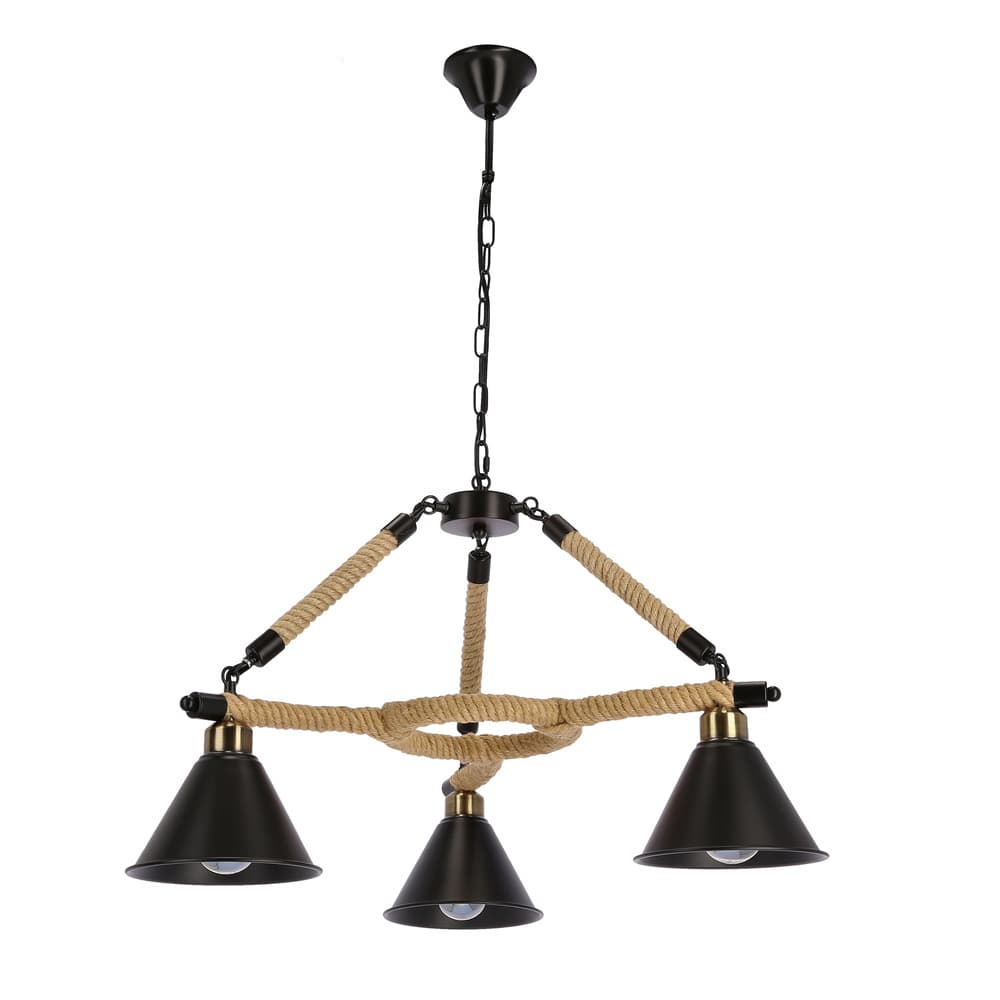 Moderná závesná lampa Negru 3x40W E27 čierna farba do jedálne, obývačky 1