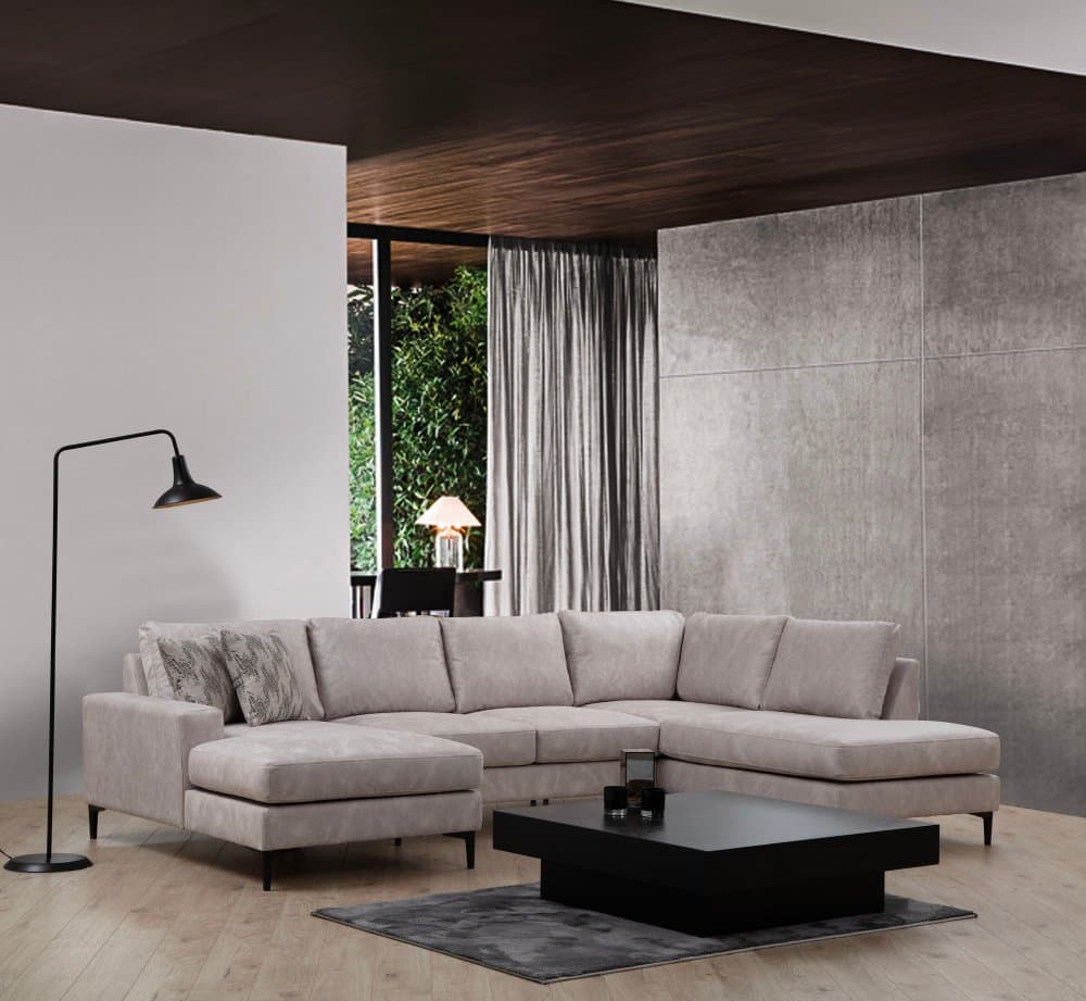 Rohová sedacia súprava / Rohová pohovka Porto Corner (CHL-02-C-EOT) - Beige