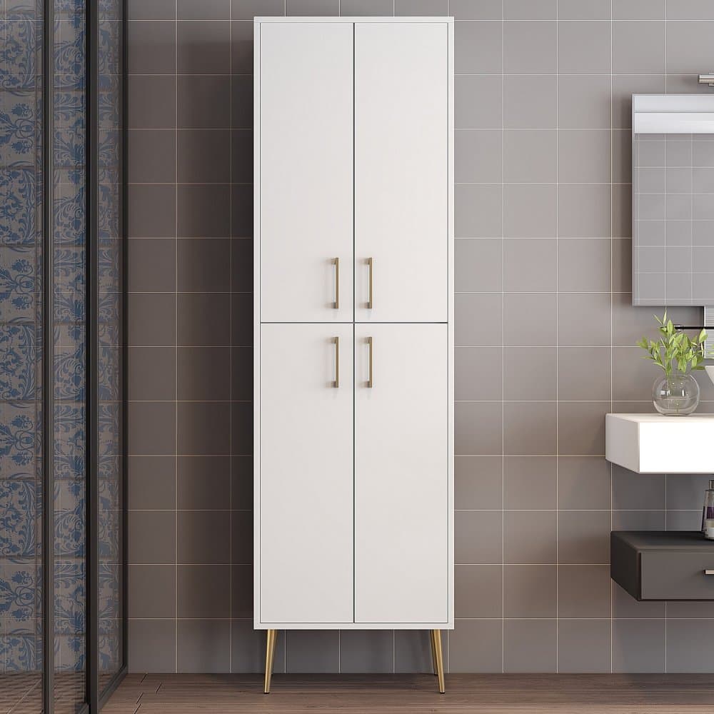 Viacúčelová skrinka Berlin A - White, Gold 1