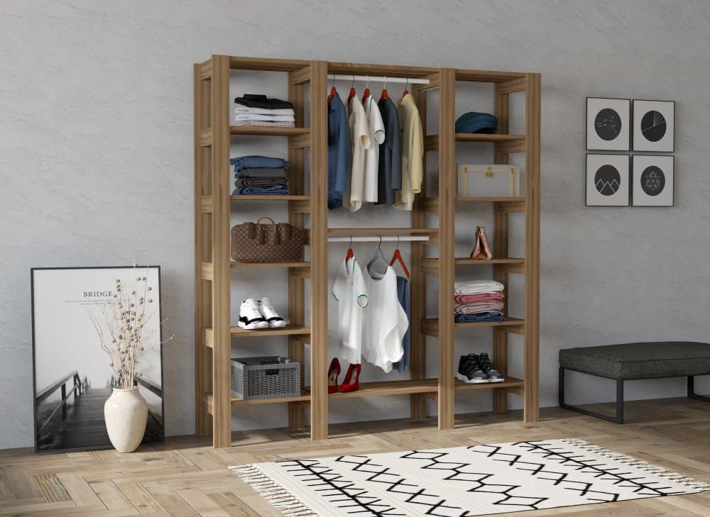 Šatníková skriňa City - Walnut 1