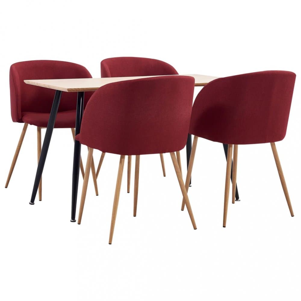 Jedálenský set 5ks textil / dub Dekorhome 1