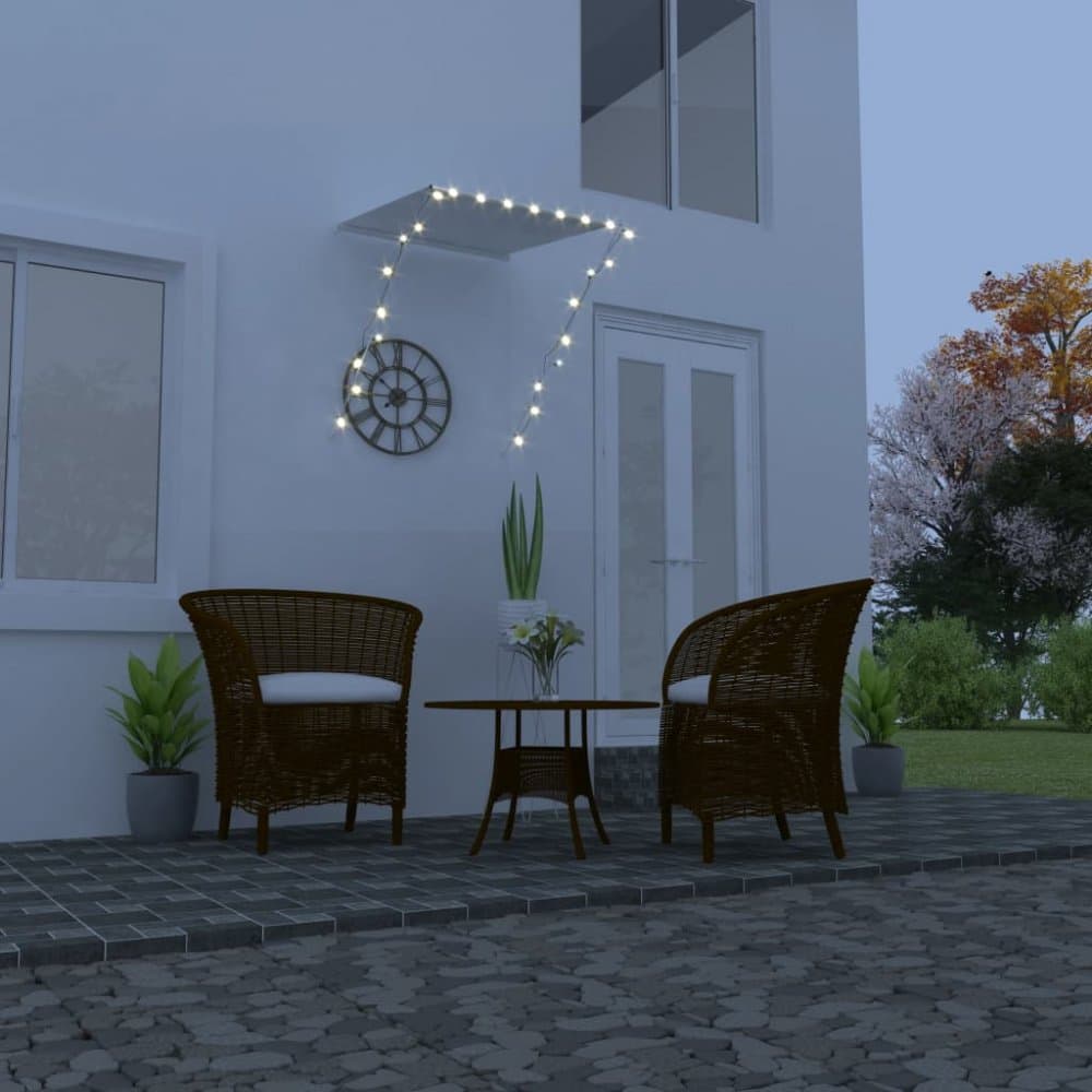Zaťahovacia markíza s LED svetlom 100x150 cm Dekorhome