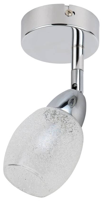 Nástenná lampa 1X6W SMD okrúhla hlava s kĺbovým vymeniteľným tienidlom chróm/číra RICO