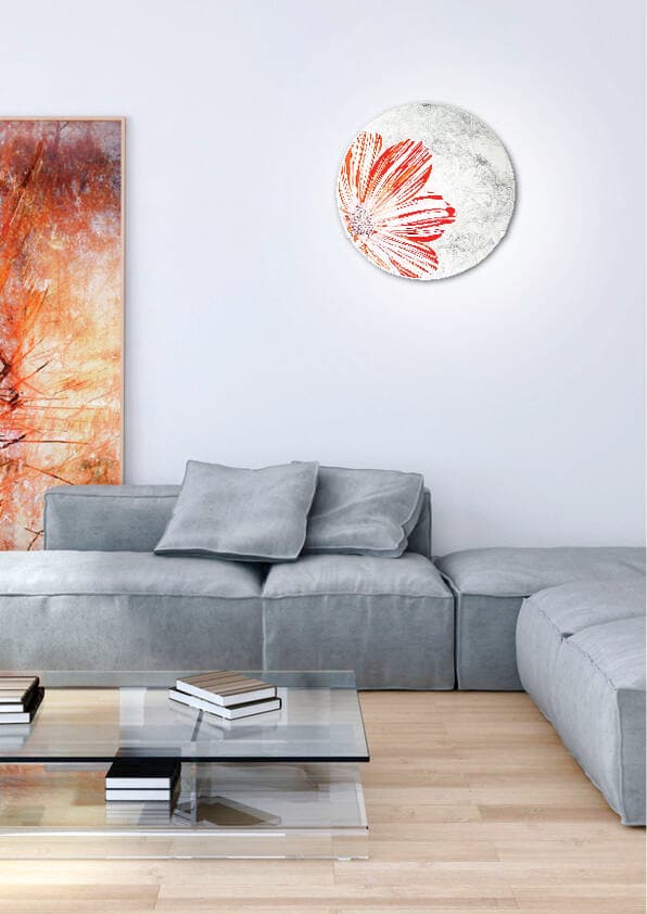 Stropná lampa s pružinou E27 červená 1
