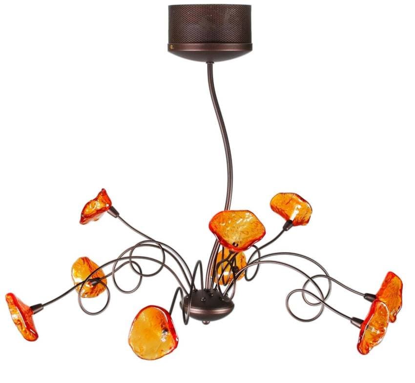 Oranžová stropná lampa 9xG4 Malta 1