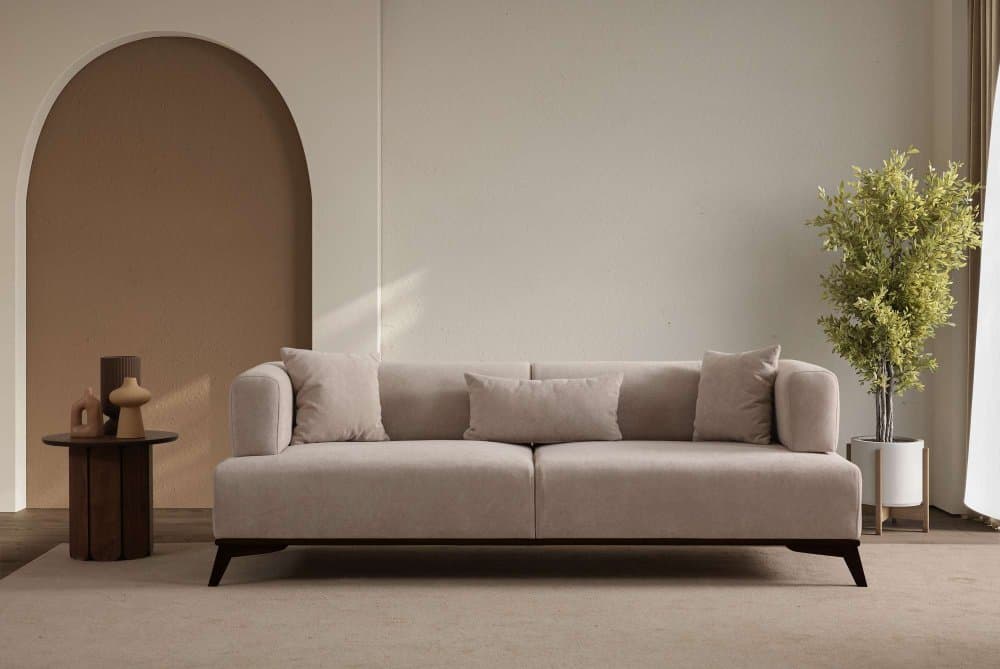 Trojmiestna pohovka Hera - Cream, Black