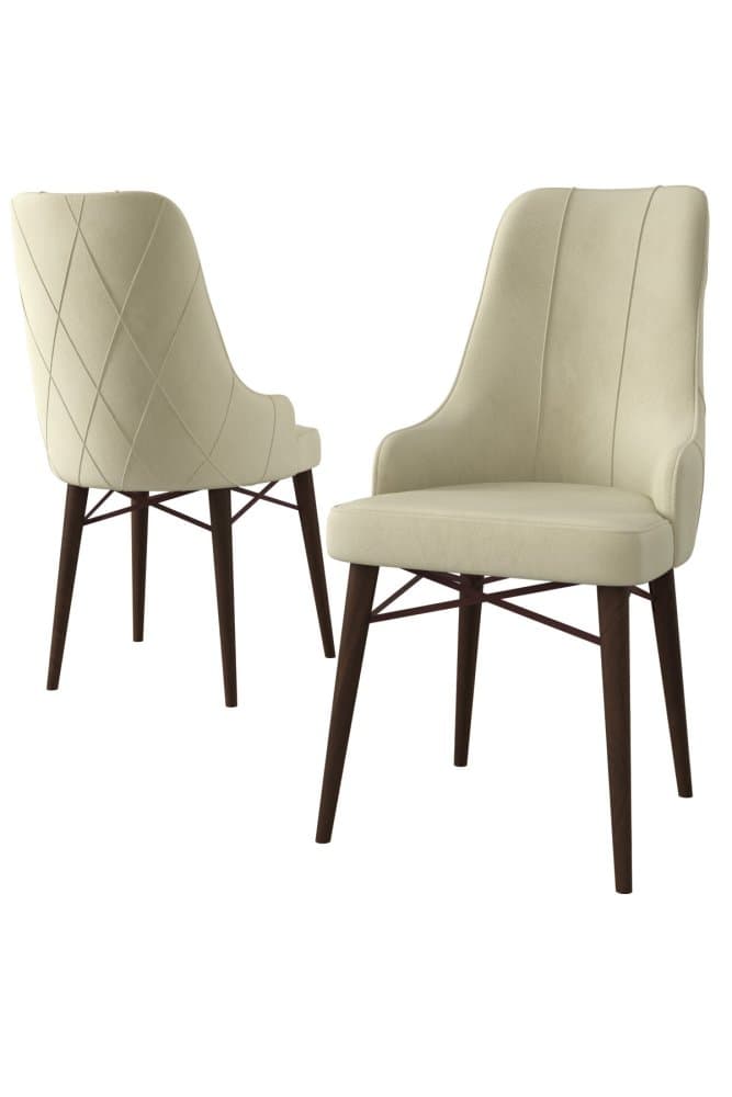 Súprava stoličiek (2 kusy) Neta - Cream, Brown 1