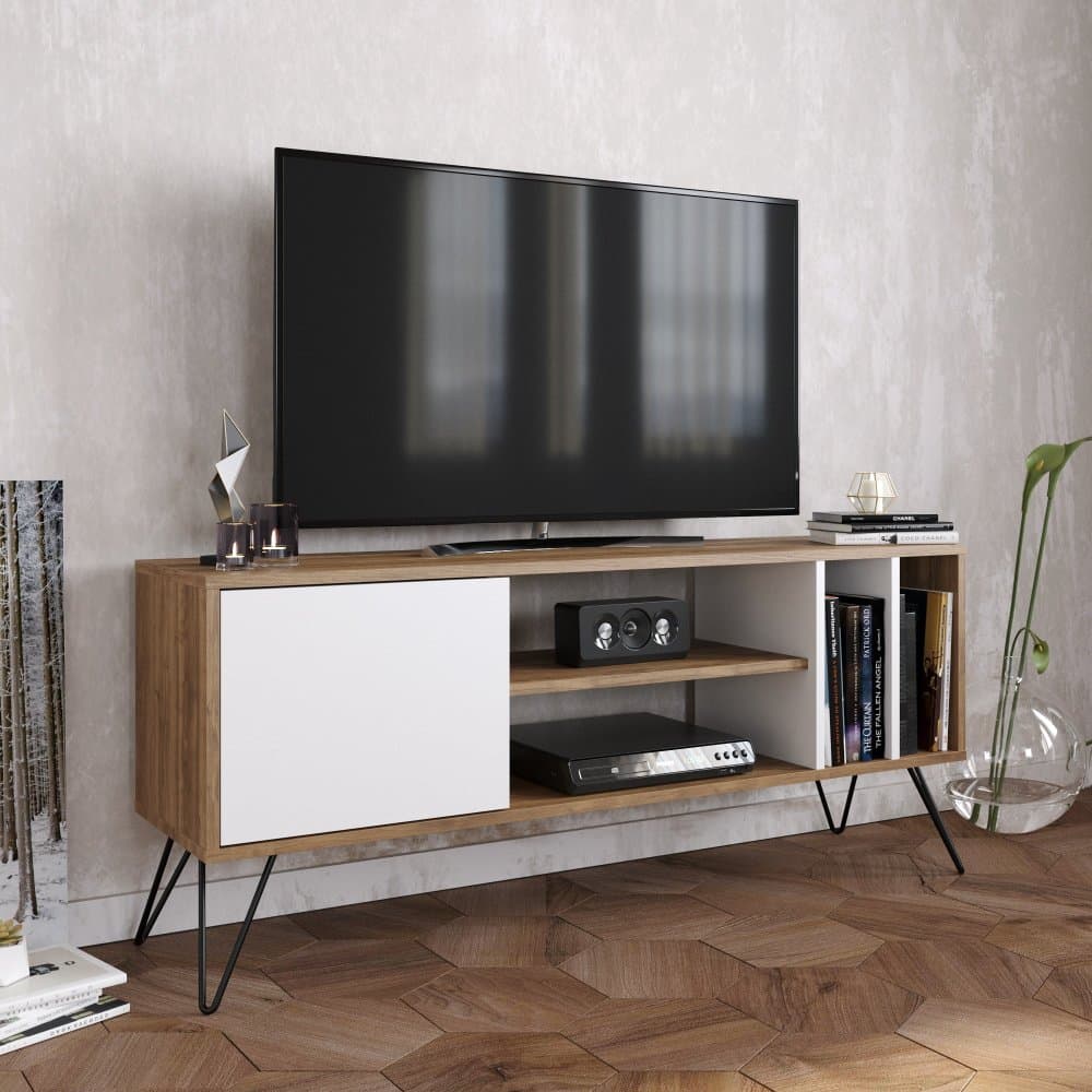 TV stolík Mistico (140) - Walnut, White