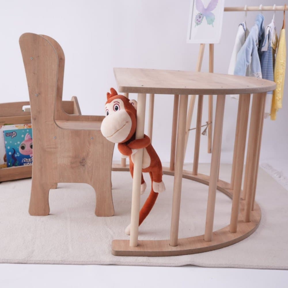 Wooden Pikler Climber Sincap - Brown 1