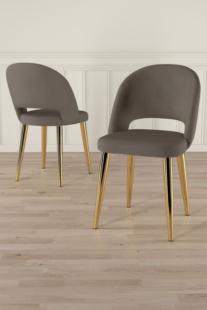 Súprava stoličiek (4 kusy) Pane - Cappuccino, Gold 1