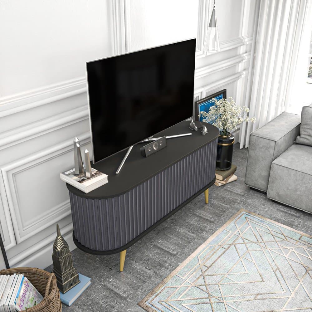 TV stolík Stor - Black, Anthracite