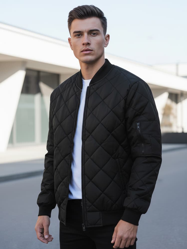Čierna prešívaná pánska bunda (tx2215) skl.19