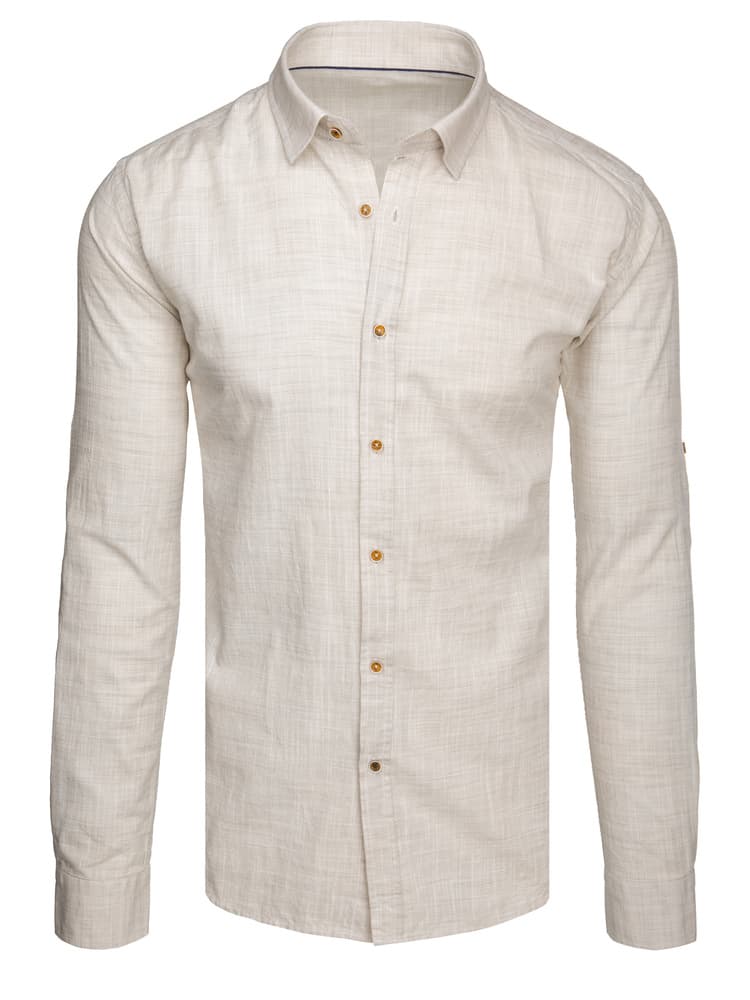 Košeľa pánska casual béžová Dstreet DX2652