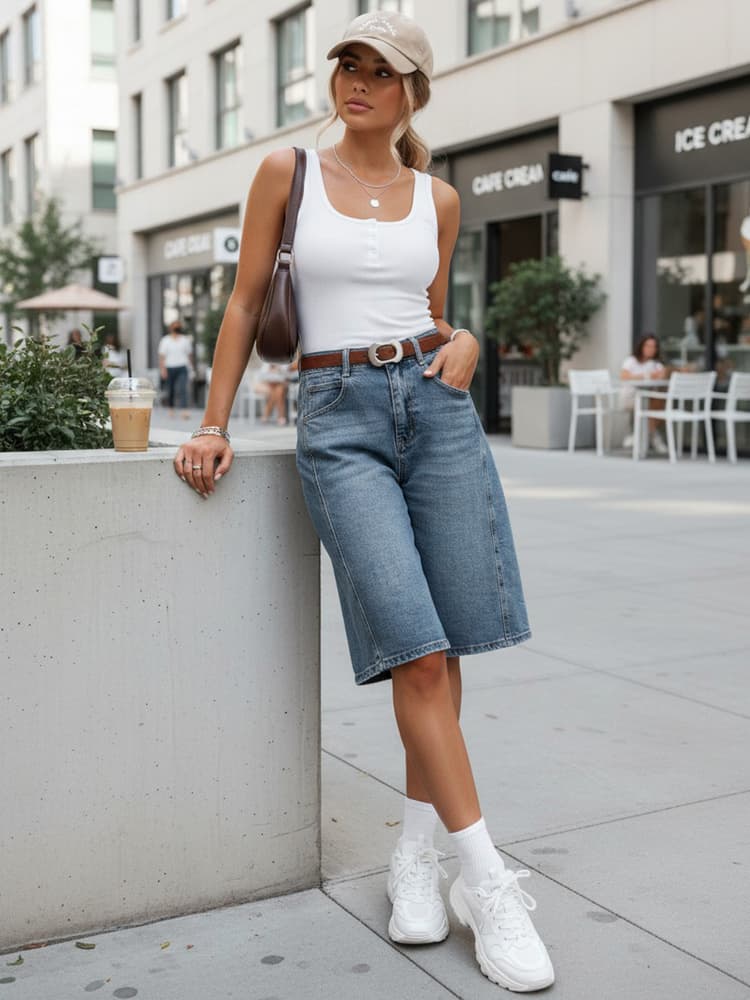 Dámske jeansové šortky modré SY0546 1
