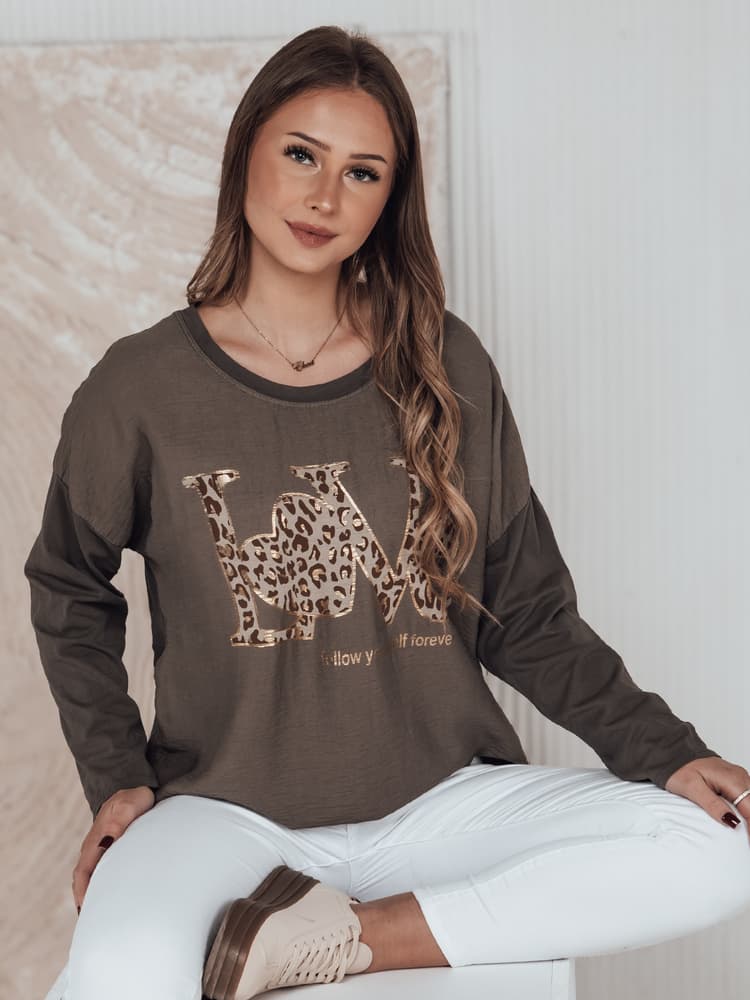 Dámska blúzka LOVEGLOW hnedá RY2698 1