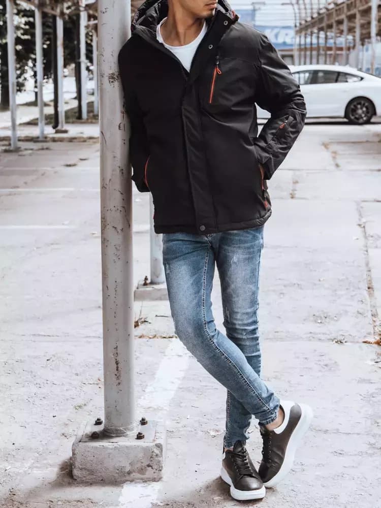 Čierna zimná bunda 1