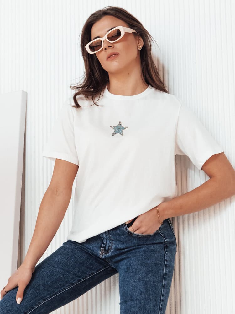 Dámske tričko STAR POWDER ecru RY2257
