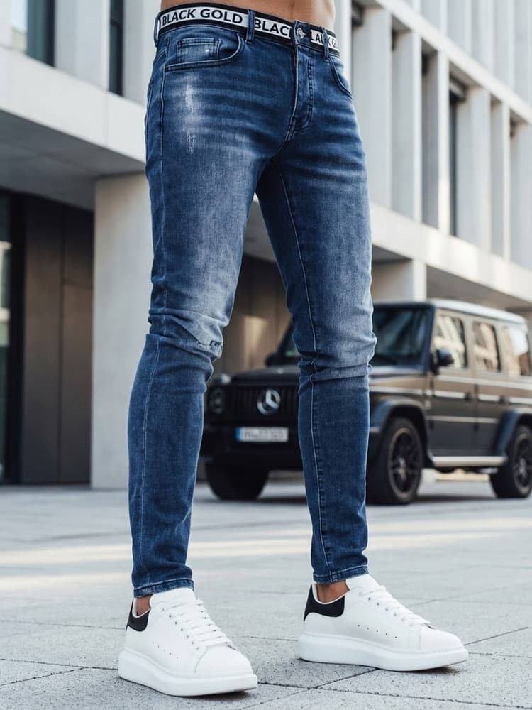 Pánske modré džínsové nohavice Dstreet UX4242