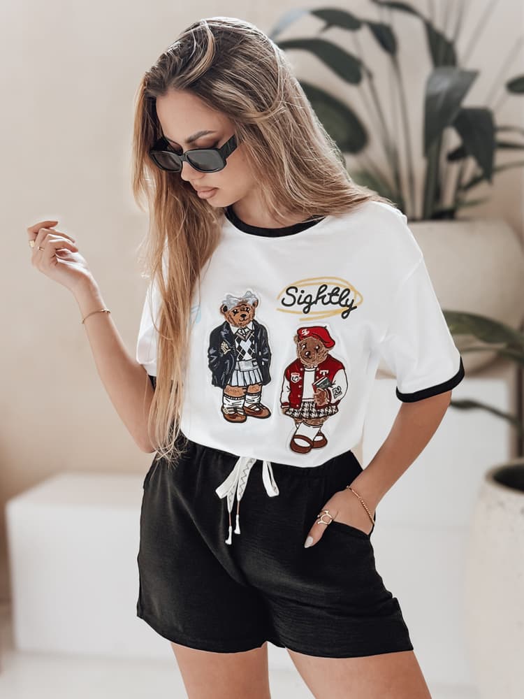Dámske tričko CLASSY TEDDY biele RY2844 1