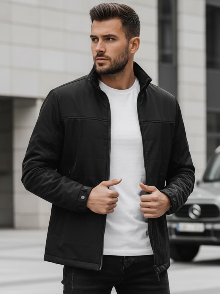 Pánska prechodná bunda čierna Dstreet TX4995 1