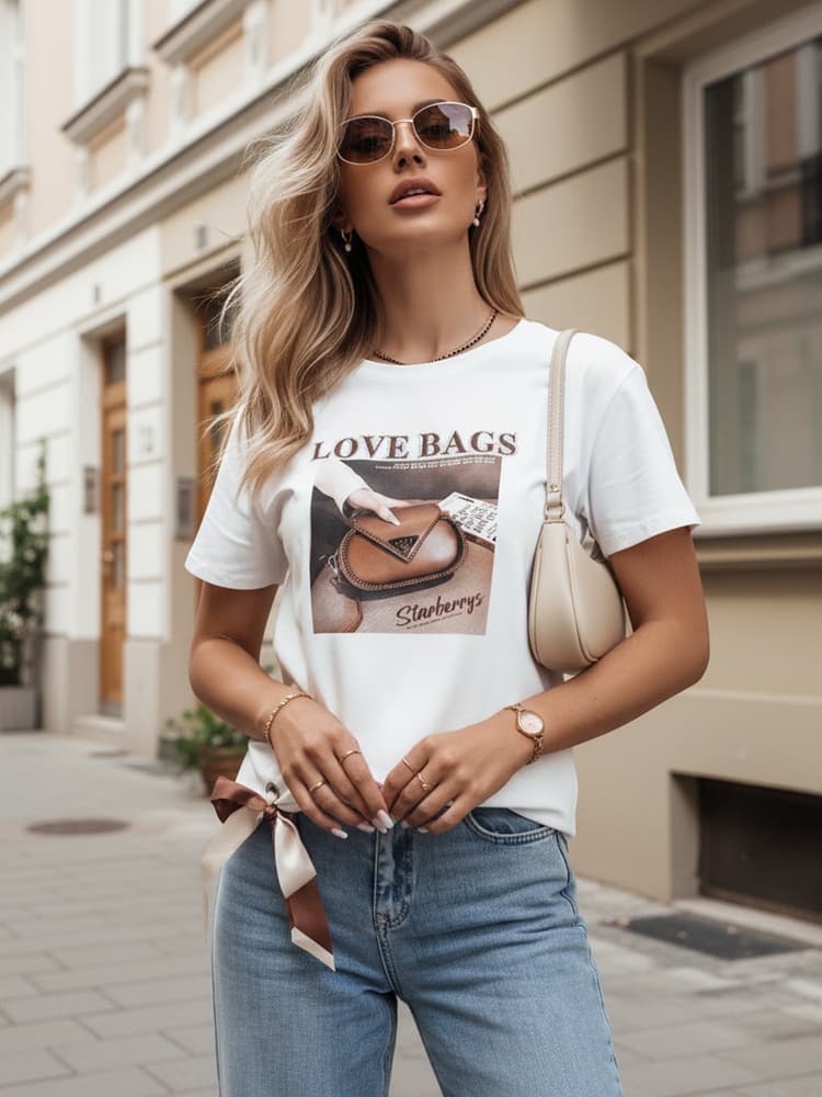 Dámske tričko LOBAG biele RY2409 1