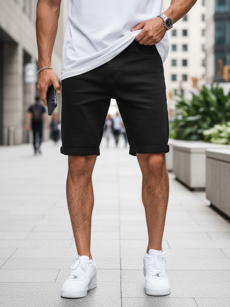 Pánske čierne kraťasy Dstreet SX2547 1