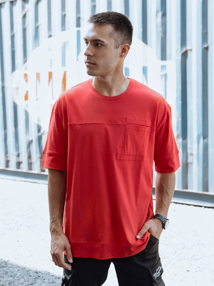 Pánske tričko červené Dstreet RX5603 1