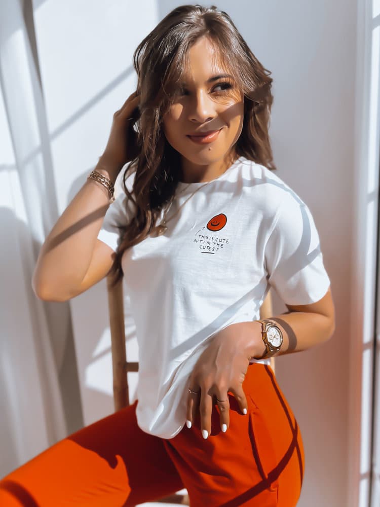 Dámske tričko THE CUTEST ecru RY2158 1
