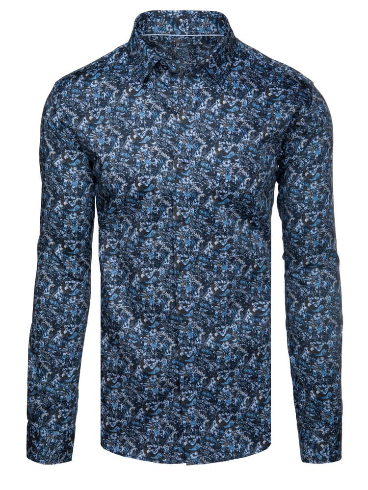 Košeľa pánska casual modrá Dstreet DX2672,skl.3 1