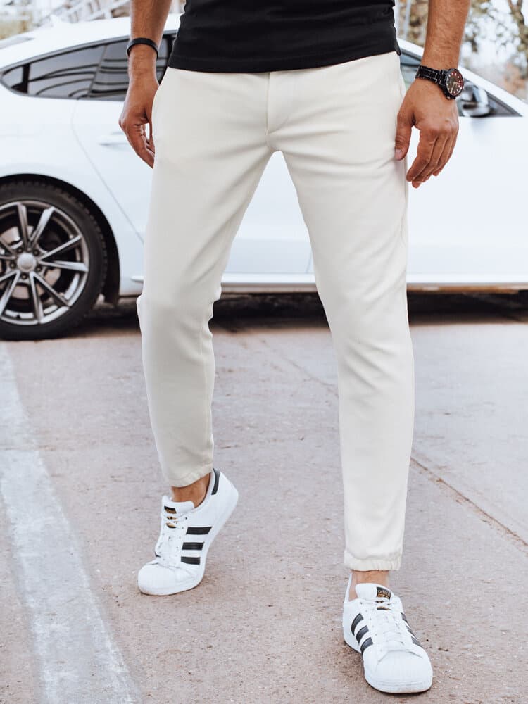 Dstreet UX4264 ecru pánske joggery 1