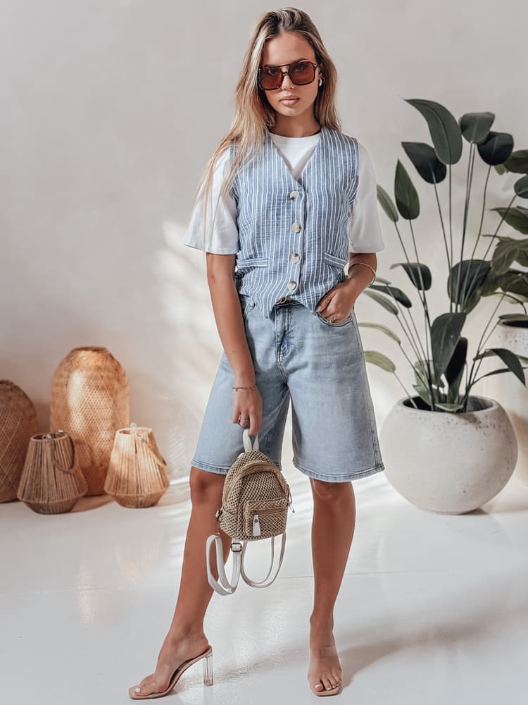 Dámske jeansové šortky JEANZDAY modré SY0480