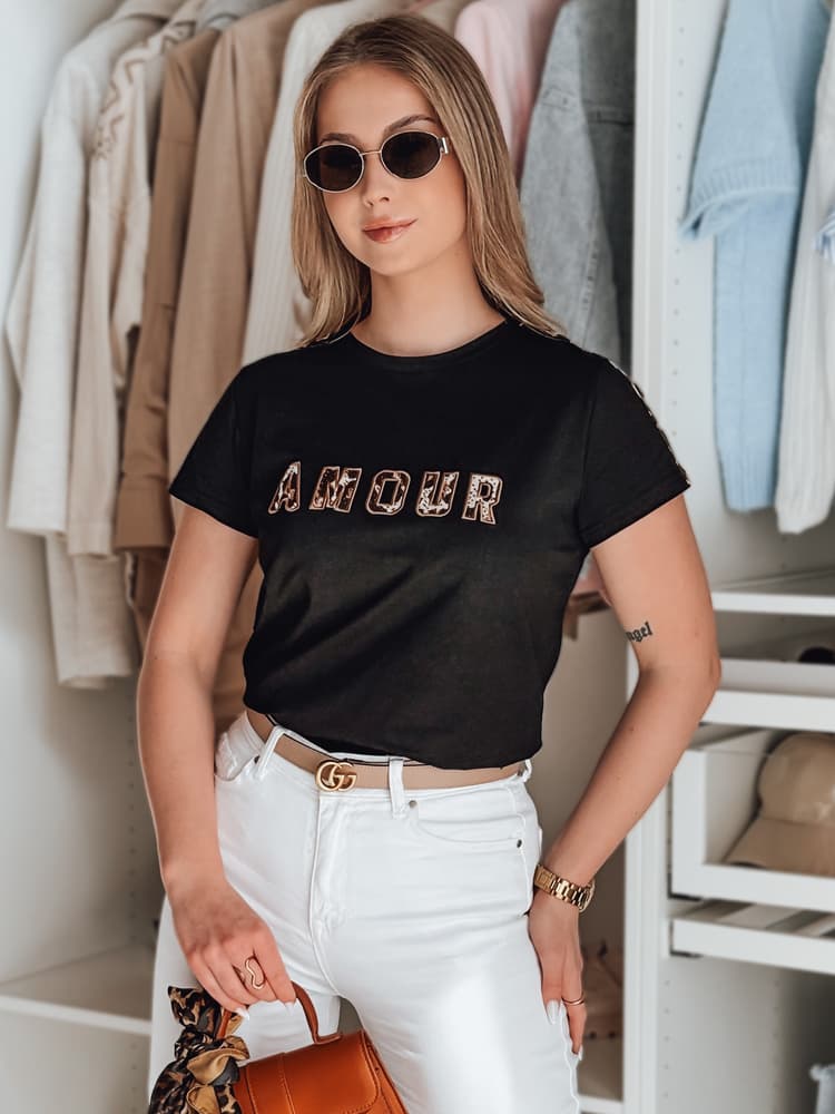 Dámske tričko AMOROSA čierne RY2855