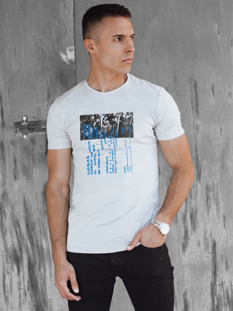 Dstreet sivé pánske tričko RX5560 skl.3 1