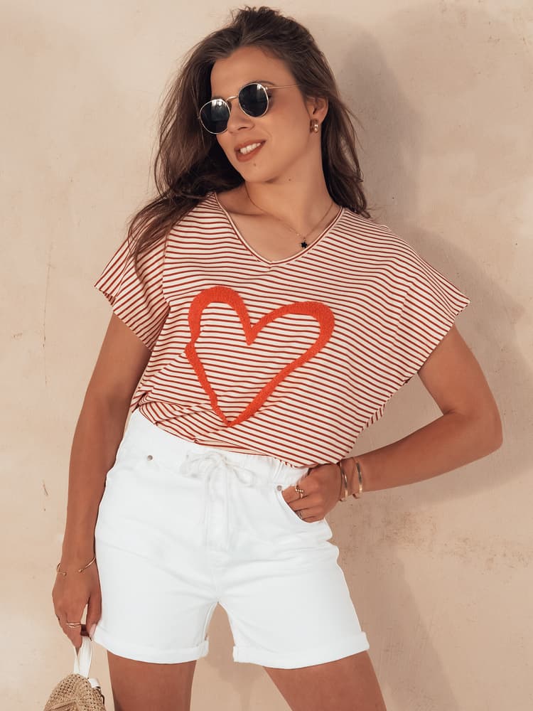 Dámske bavlnené šortky BEACH VIBE biele SY0389 1